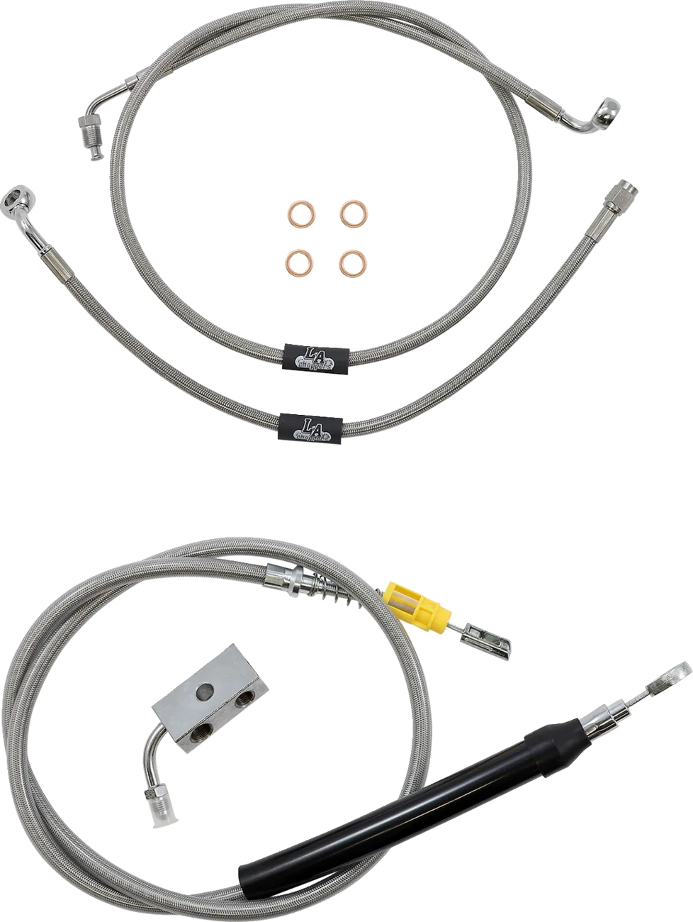 Standard Stainless Braided Handlebar Cable/Brake Line Kit