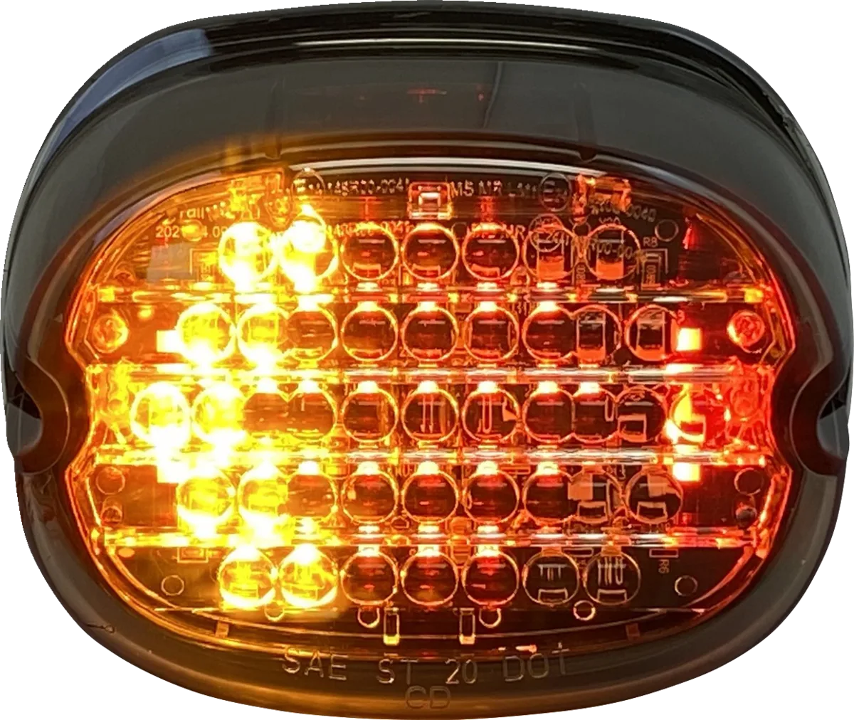 Low Profile LED Taillight with Integrated Auxiliary Turn Signals