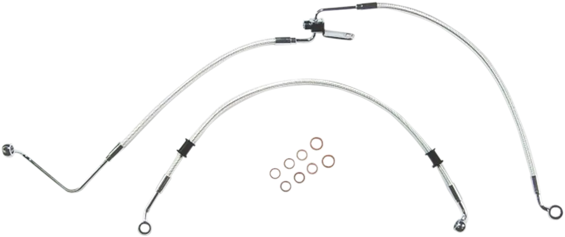 Braided Rear Brake Line Kit