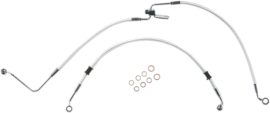 Braided Rear Brake Line Kit