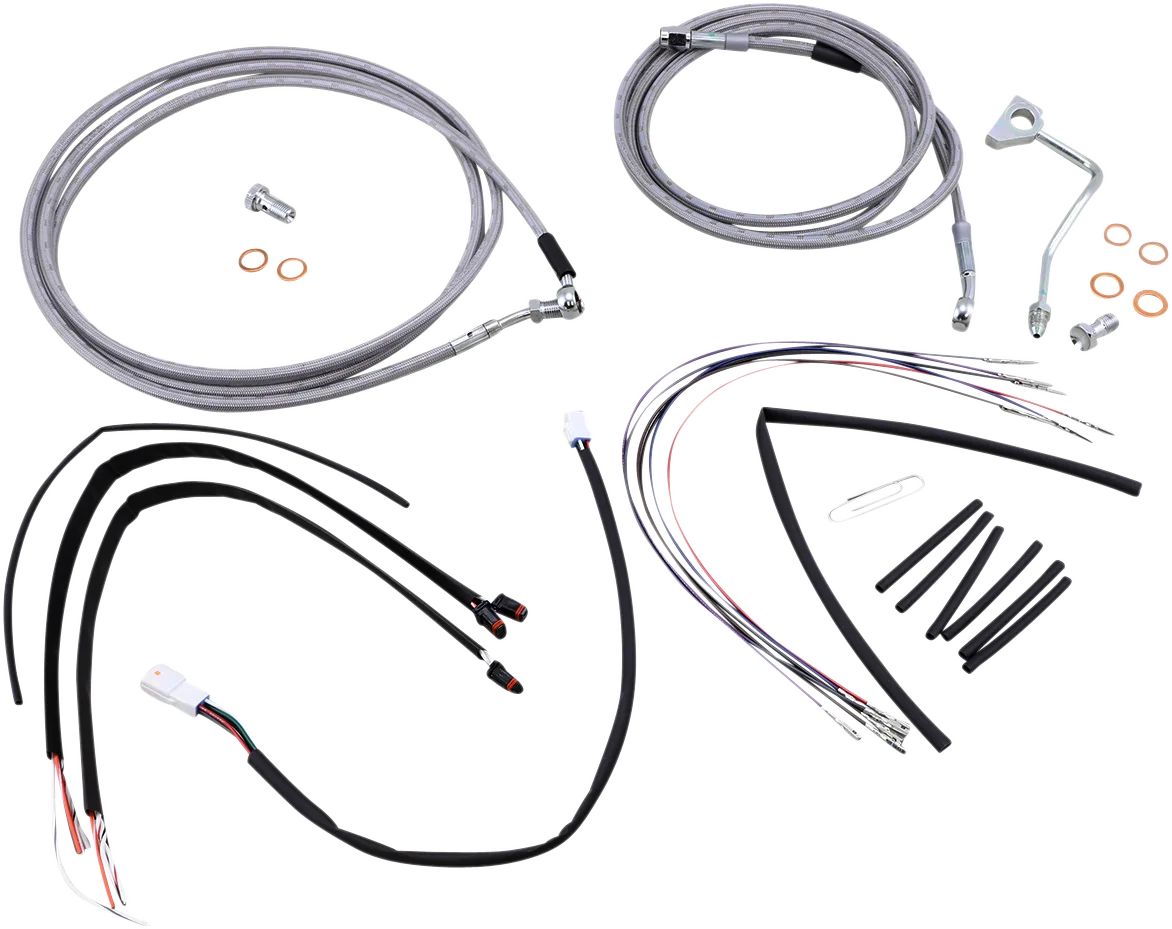 Complete Stainless Braided Handlebar Cable/Brake Line Kit