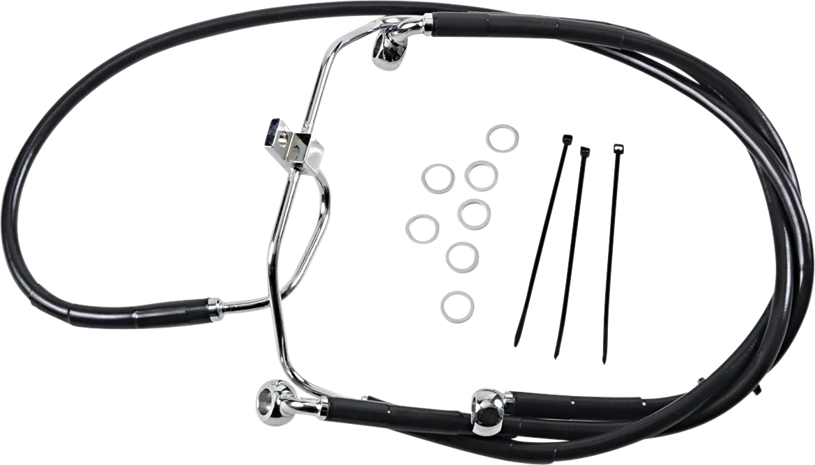Extended Length Black Vinyl Brake Line Kit