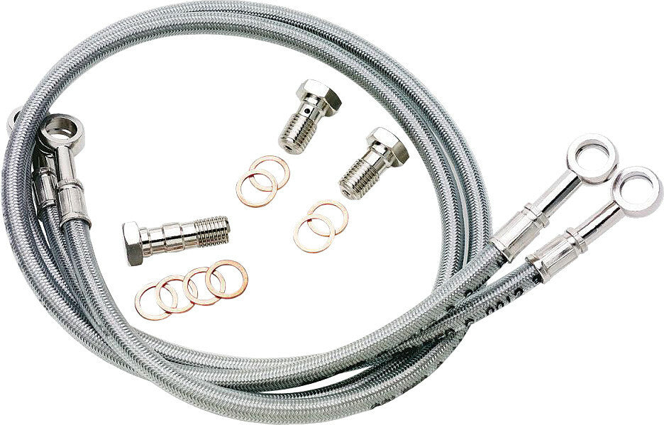 BRAKE LINE FRONT SILVER HON