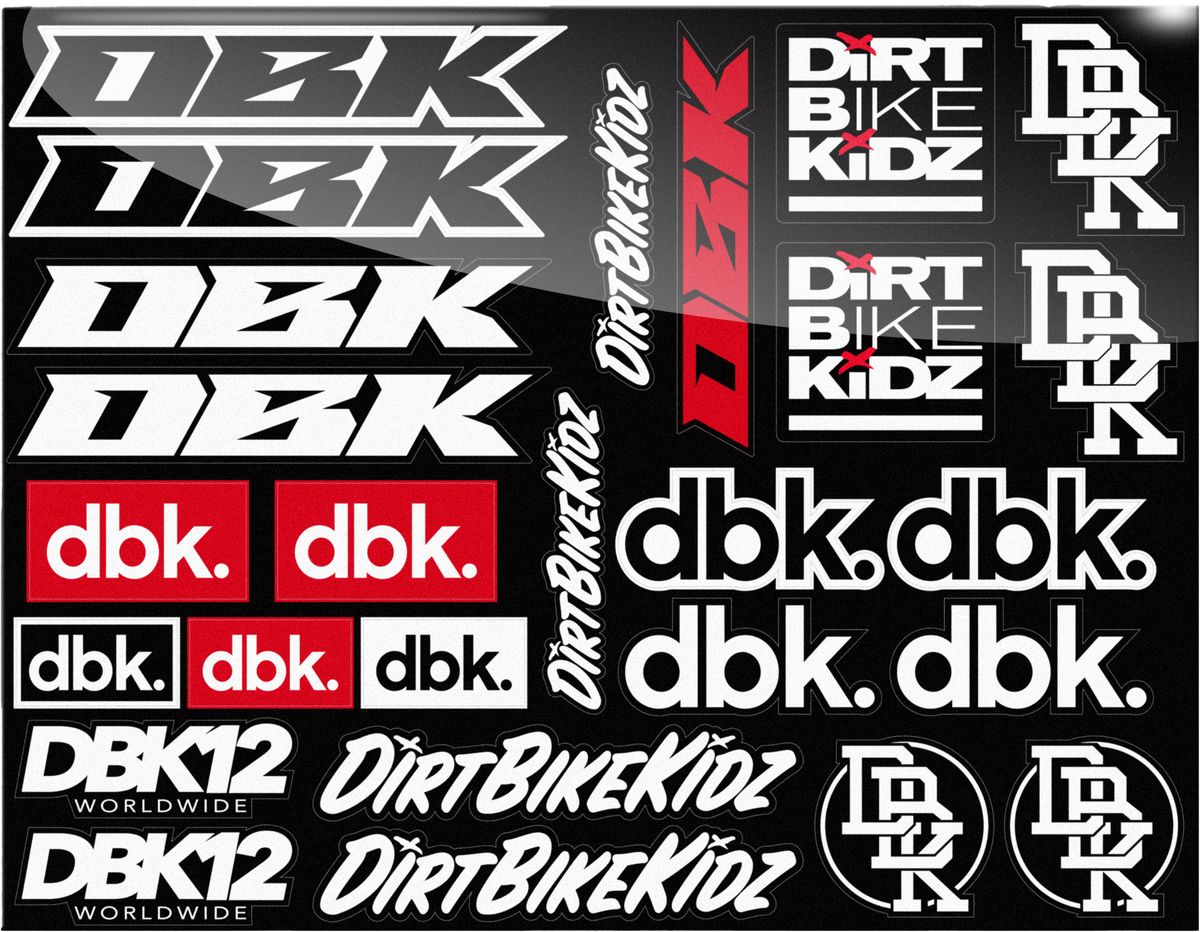 RACE PACK STICKER SHEET 8.5"X11"