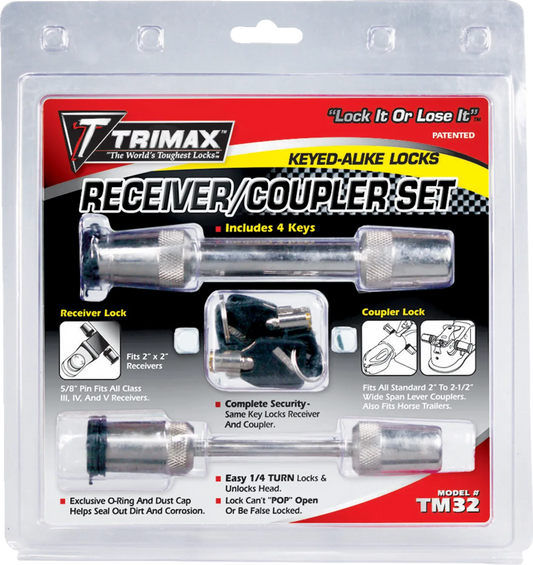 Premium Coupler and Receiver Lock Set
