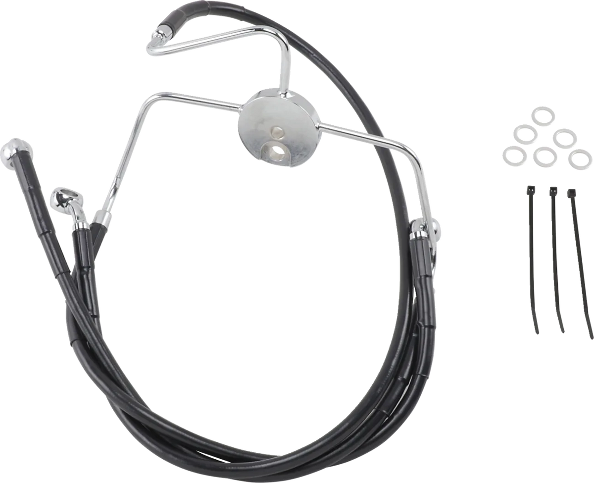 Extended Length Black Vinyl Brake Line Kit