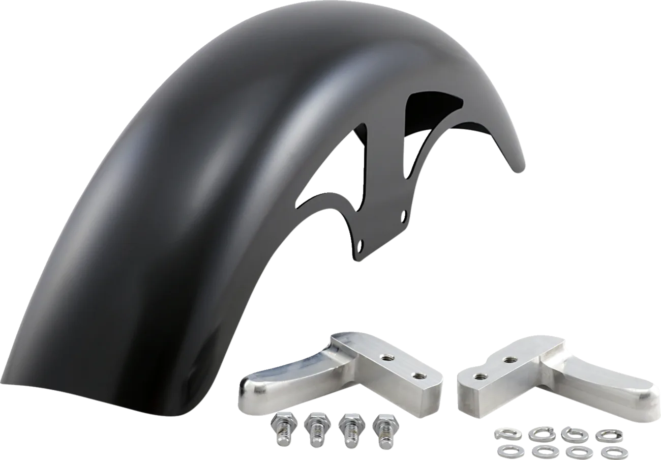 Hugger Series Front Fender with Mounting Blocks for Softail/Dyna