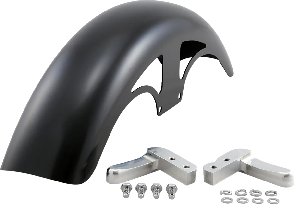 Hugger Series Front Fender with Mounting Blocks for Softail/Dyna