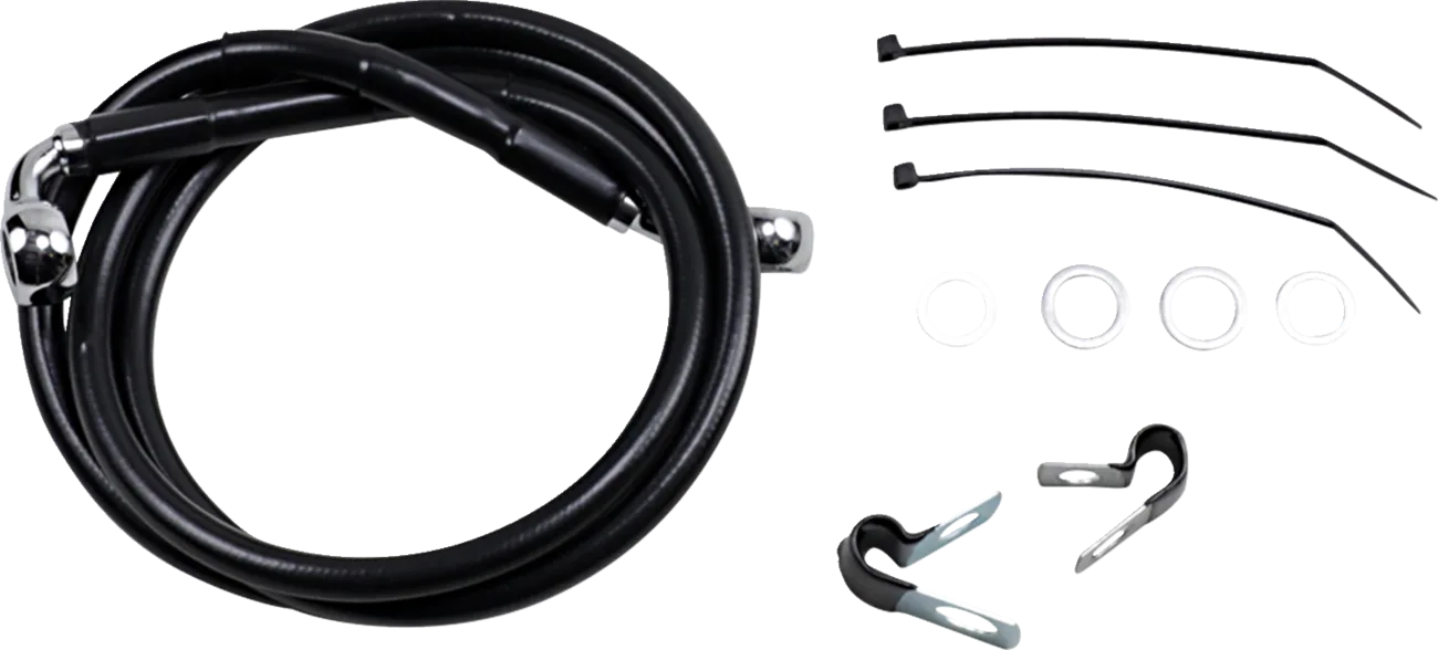 Extended Length Black Vinyl Brake Line Kit