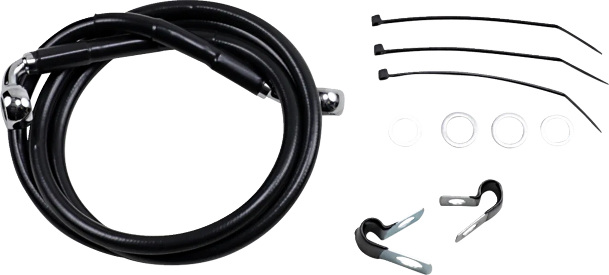 Extended Length Black Vinyl Brake Line Kit