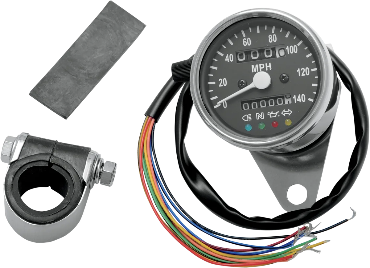 2.4" Mini Mechanical Speedometer with LED Indicators