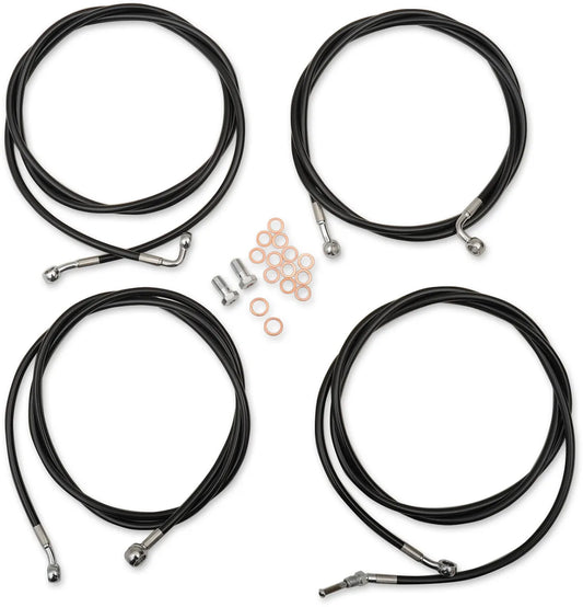 Standard Black Vinyl Handlebar Cable/Brake Line Kit — Ape Hanger