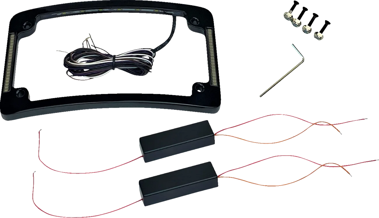 Tri-Radius License Plate Frame with Flushmount LEDs