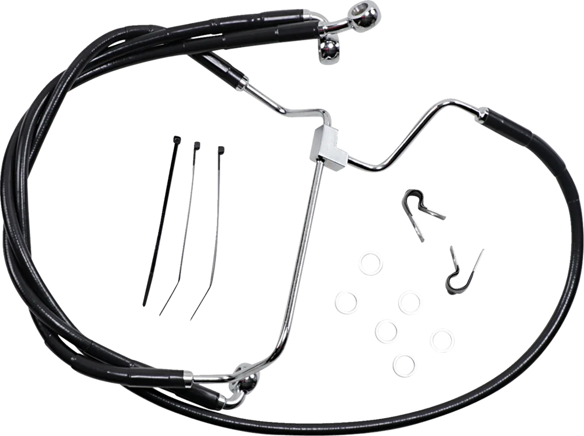 Extended Length Black Vinyl Brake Line Kit