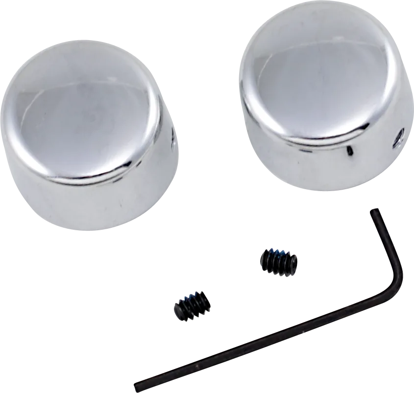 Chrome Handlebar Riser Bolt Caps