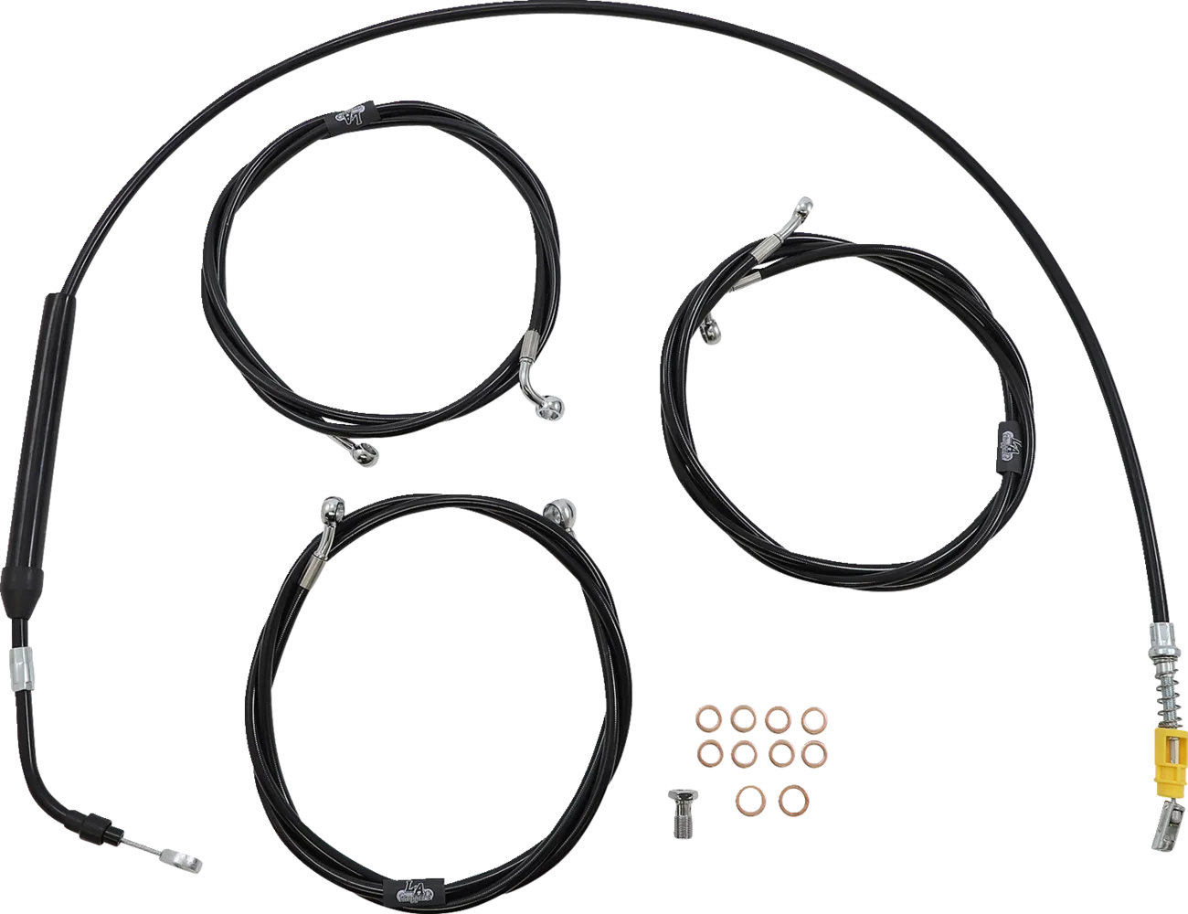 Standard Black Vinyl Handlebar Cable/Brake Line Kit — Ape Hanger