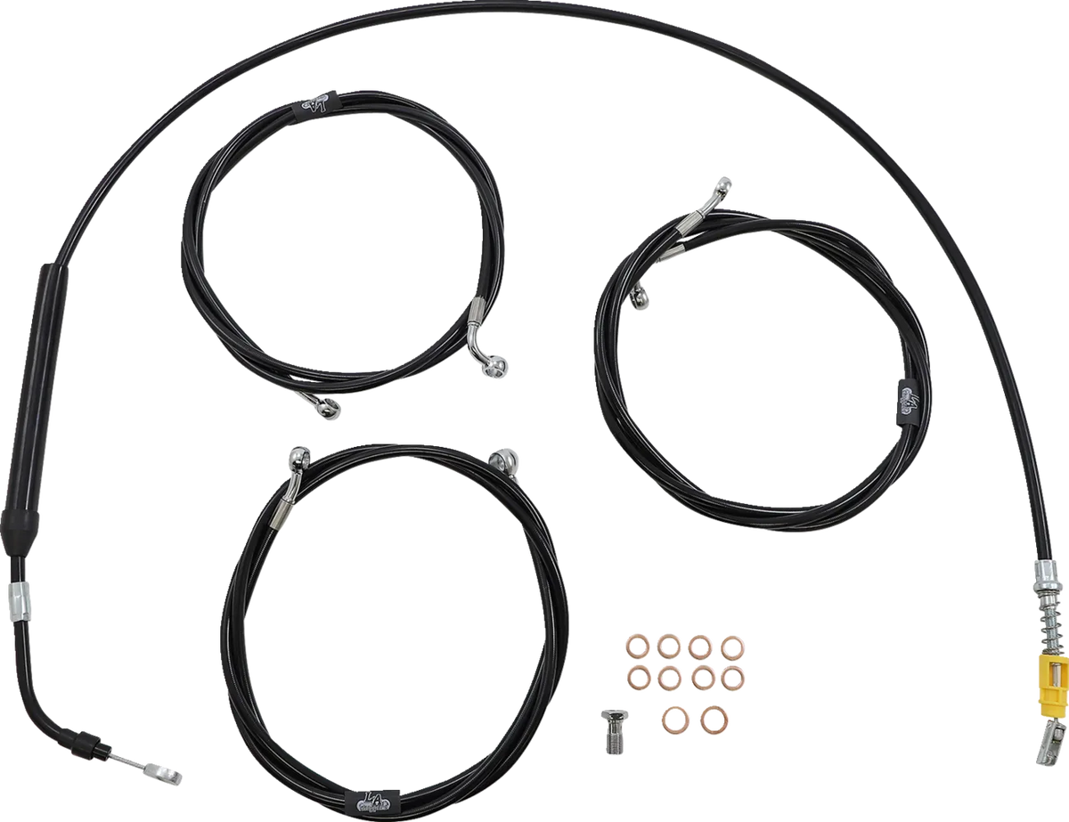 Standard Black Vinyl Handlebar Cable/Brake Line Kit — Ape Hanger