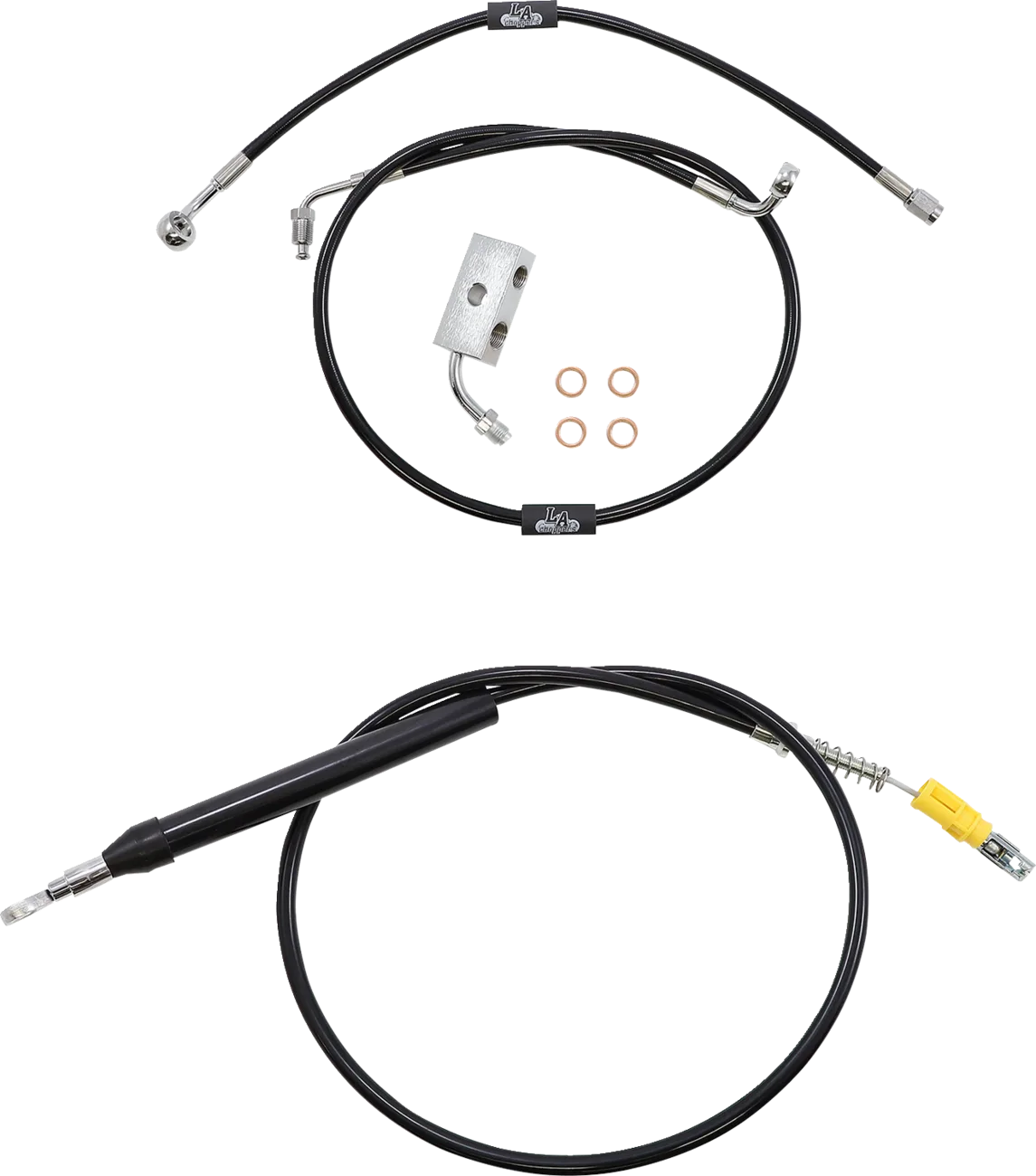 Standard Black Vinyl Handlebar Cable/Brake Line Kit — Ape Hanger