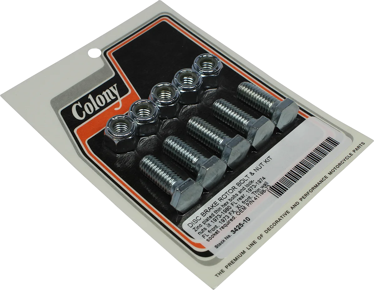 Disc Brake Rotor Bolt and Nut Kit