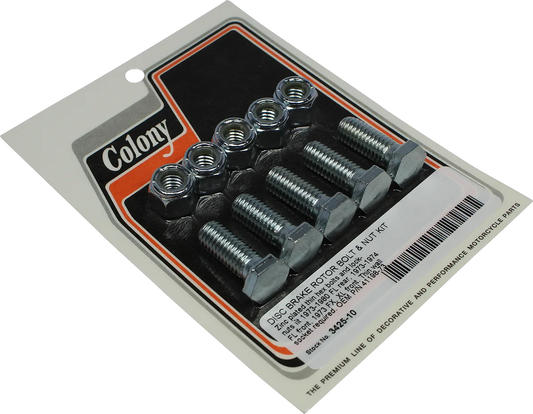 Disc Brake Rotor Bolt and Nut Kit