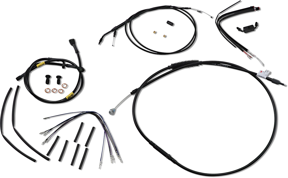 Handlebar Cable and Brake Line Kit for Wide Glide Gorilla Handlebars