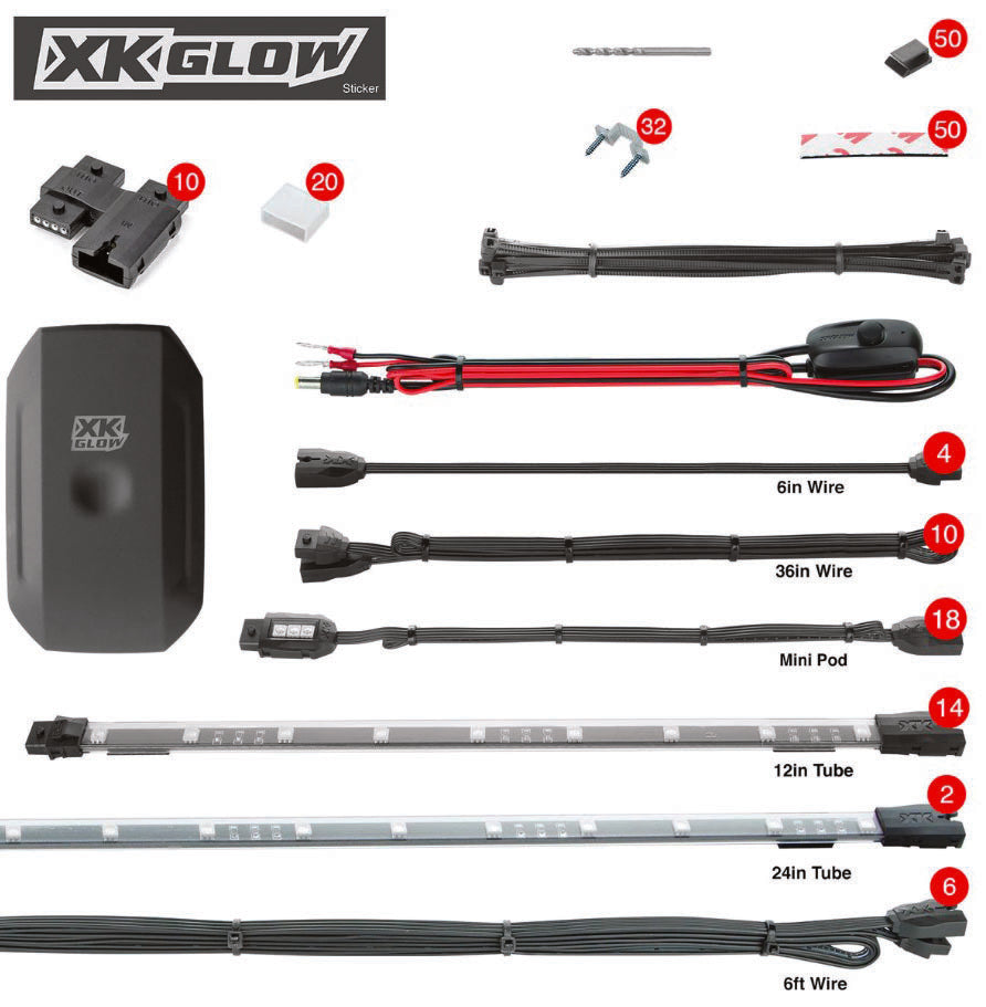 UTV LED Accent XKChrome Light Kit