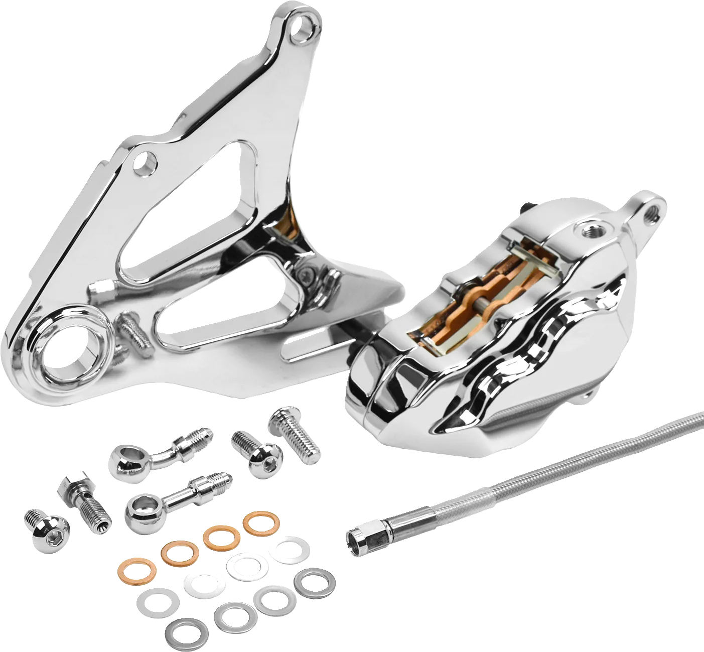 Rear Piston Caliper & Mounting Bracket