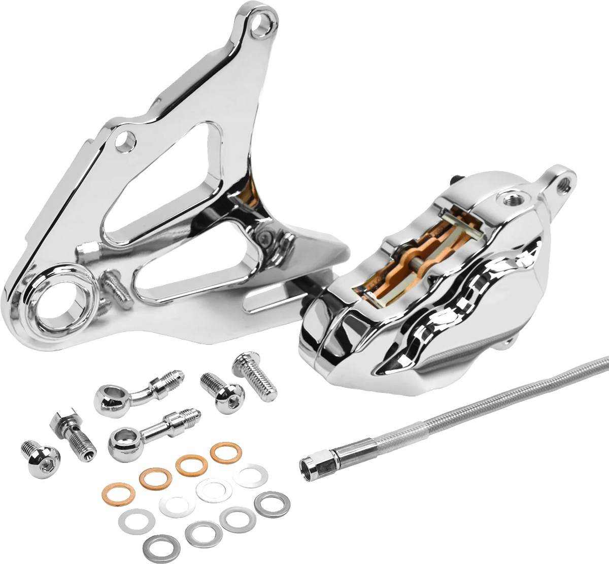 Rear Piston Caliper & Mounting Bracket