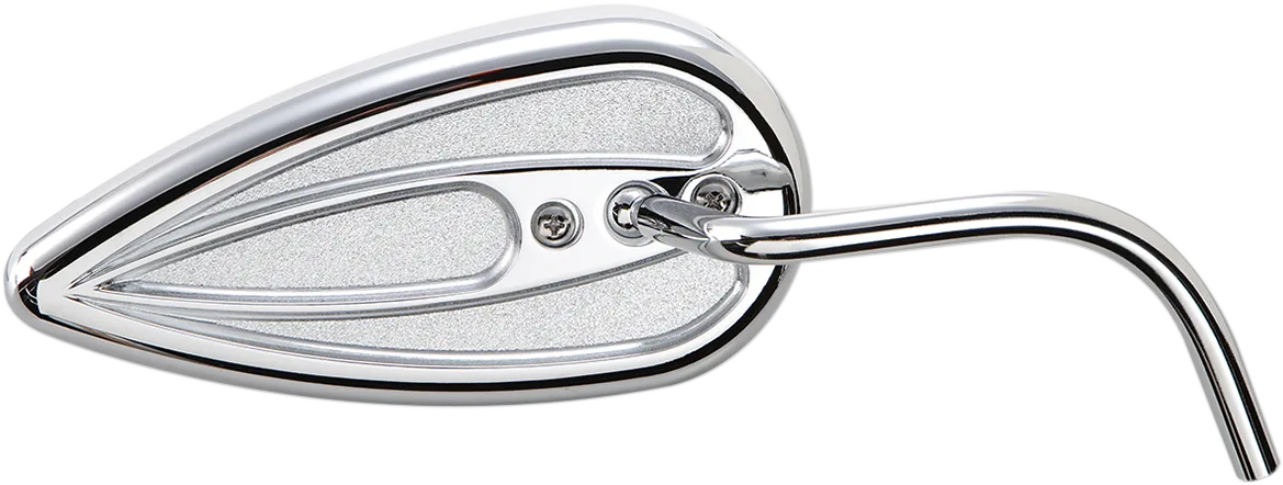 Teardrop Mirror with Steel Stem