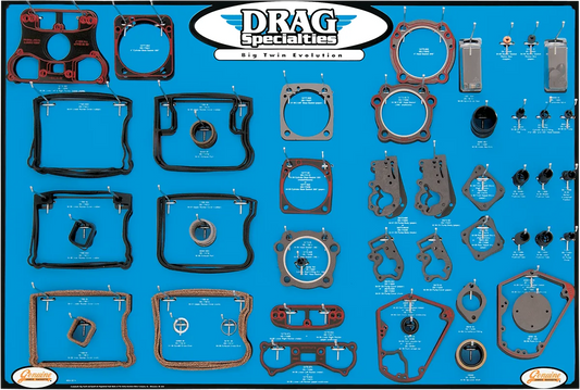 Gasket/Seal and O-Ring Display for Evolution Big Twin Motors