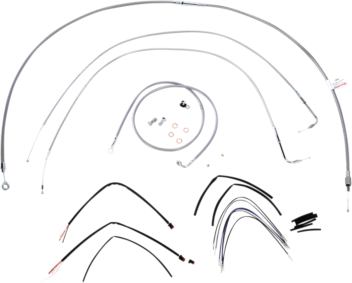 Complete Stainless Braided Handlebar Cable/Brake Line Kit