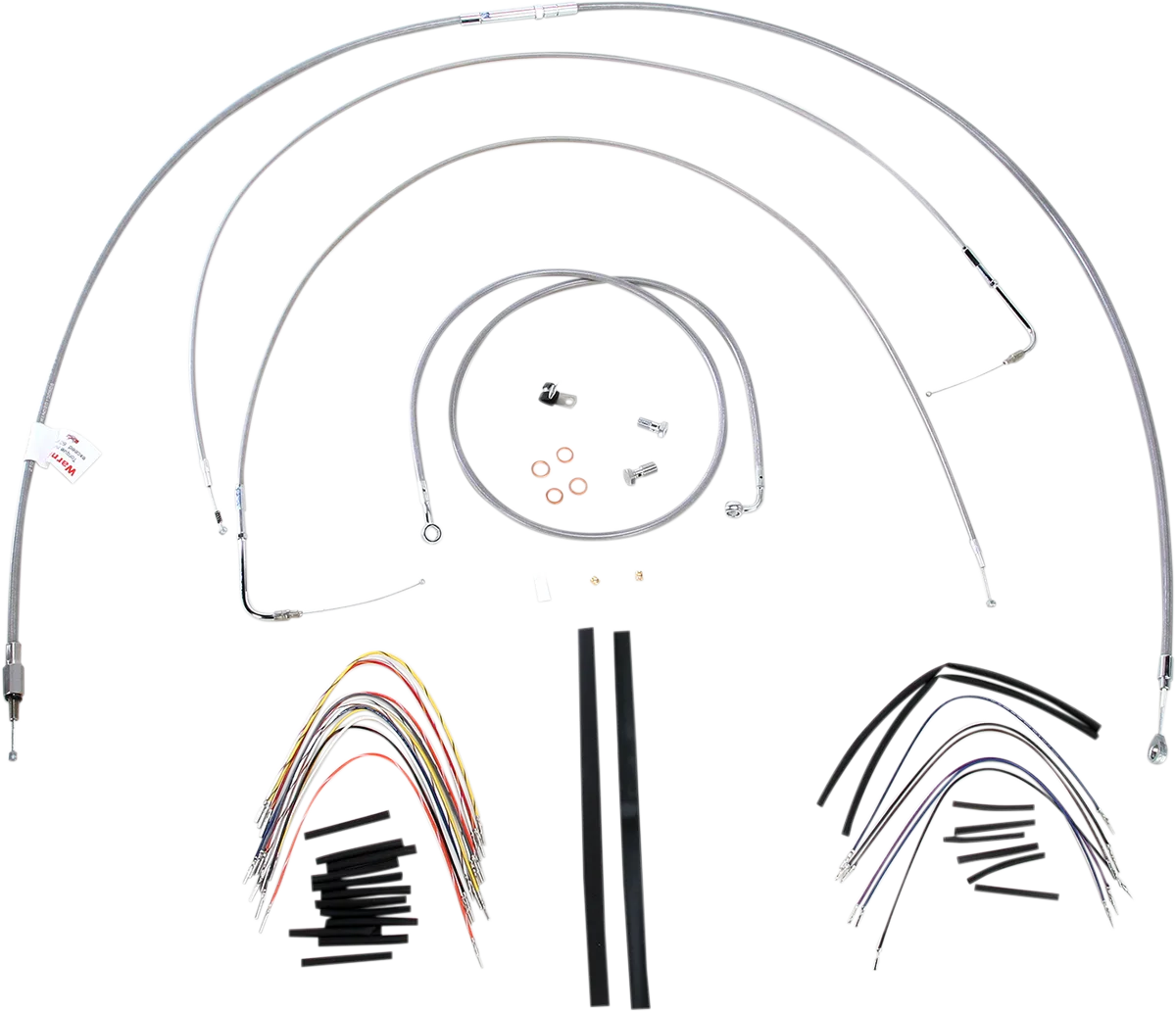 Complete Stainless Braided Handlebar Cable/Brake Line Kit