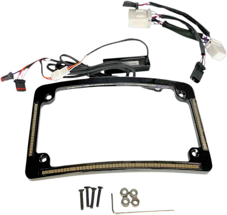 LED Radius License Plate Frame