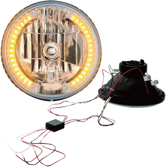 Snake-Eye Headlamp w/ LED Turn Signals and Control Module