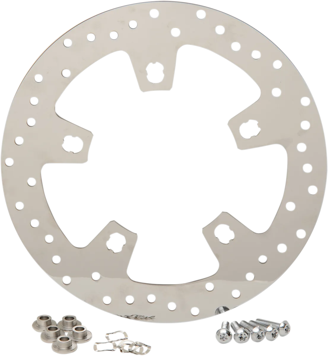 Polished Stainless Steel Drilled Brake Rotor