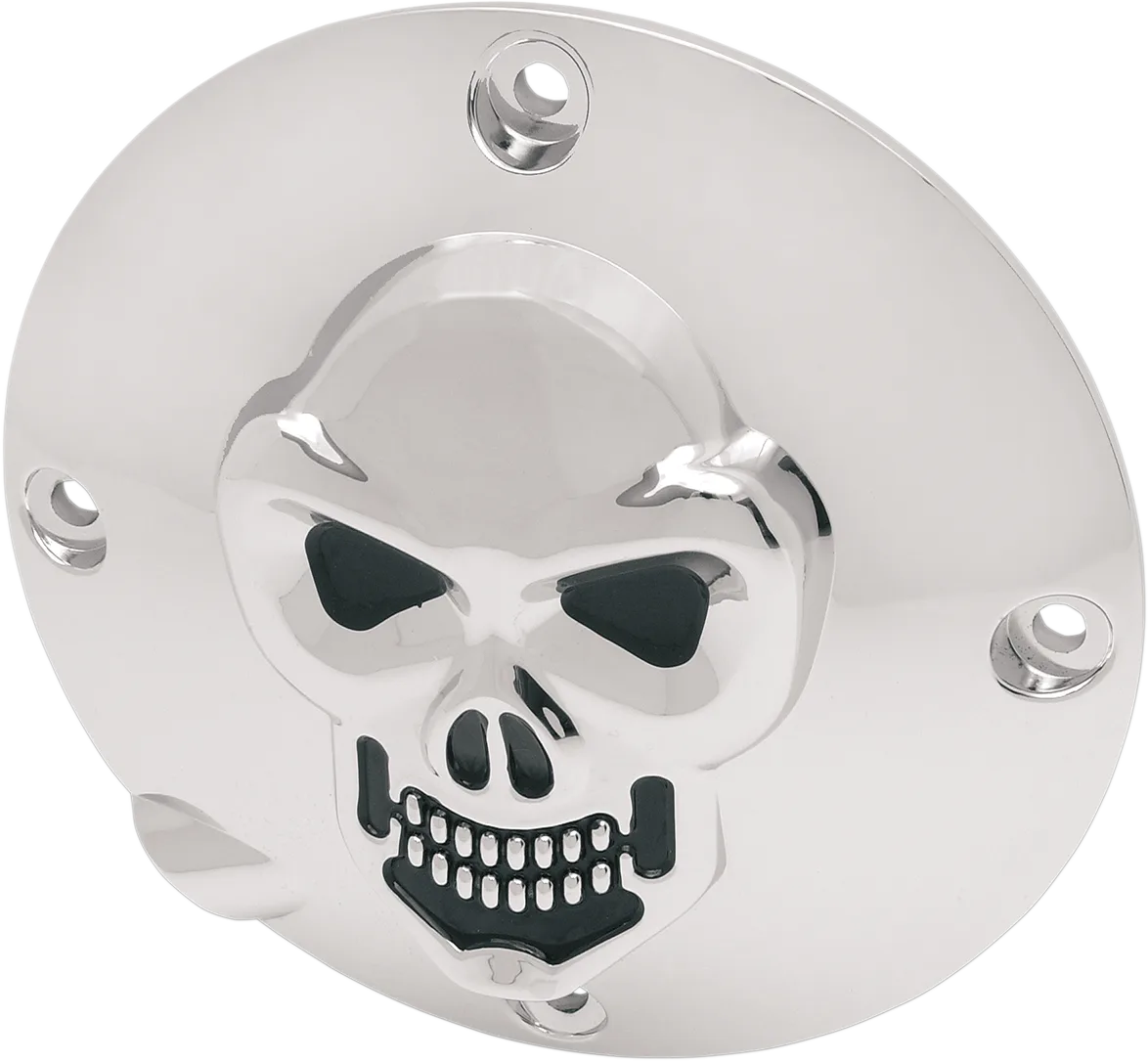 Chrome 3-D Skull Derby Cover
