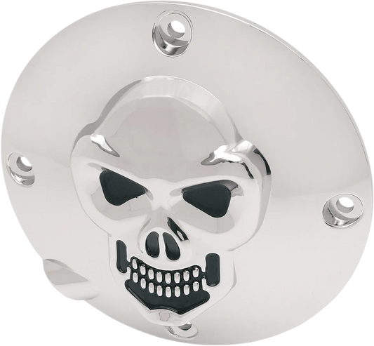 Chrome 3-D Skull Derby Cover