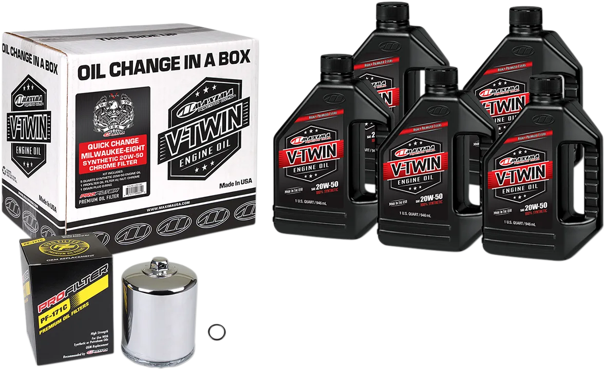 Quick Change Milwaukee-Eight Synthetic 20W-50 Oil Change Kit