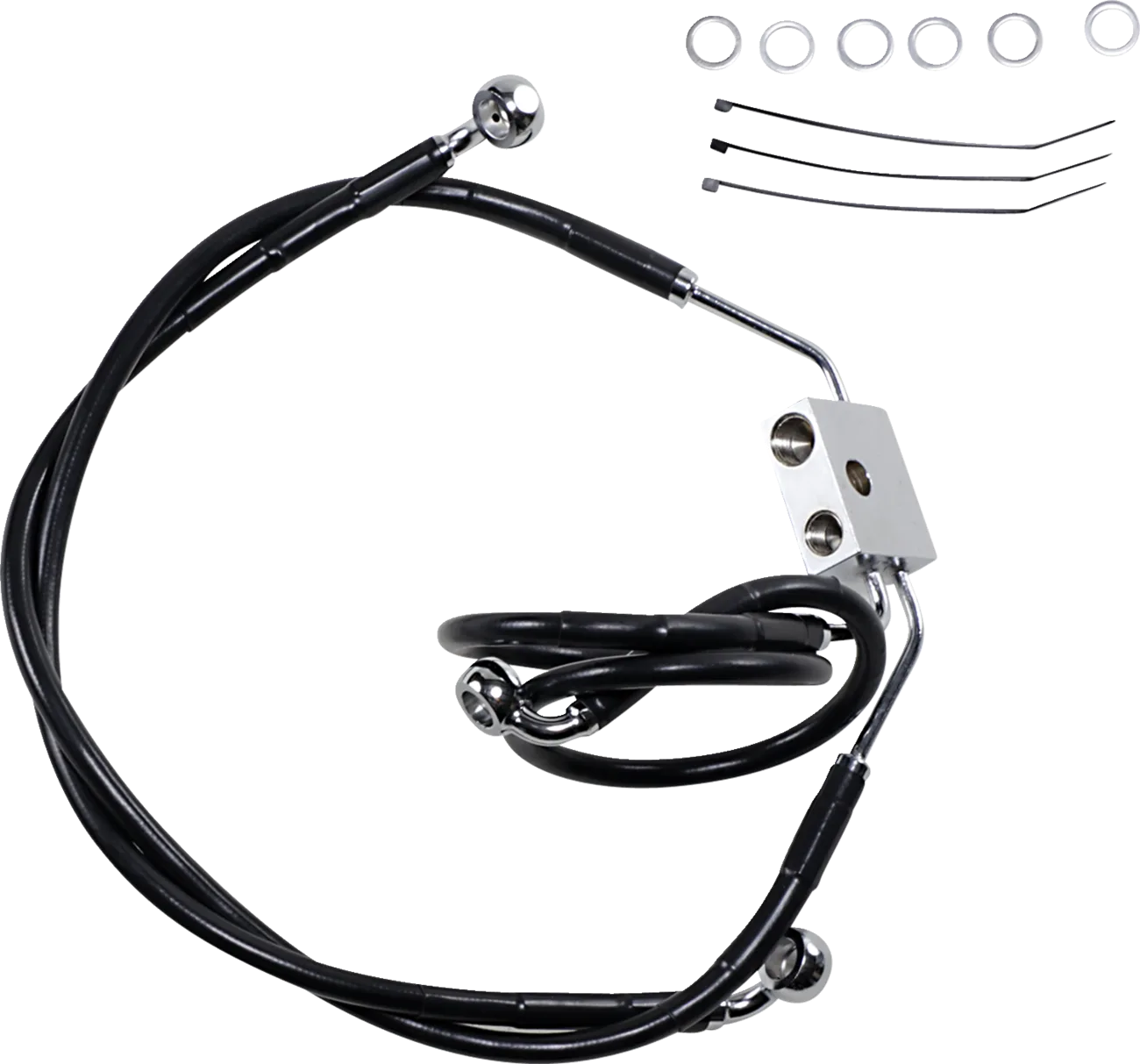 Extended Length Black Vinyl Brake Line Kit