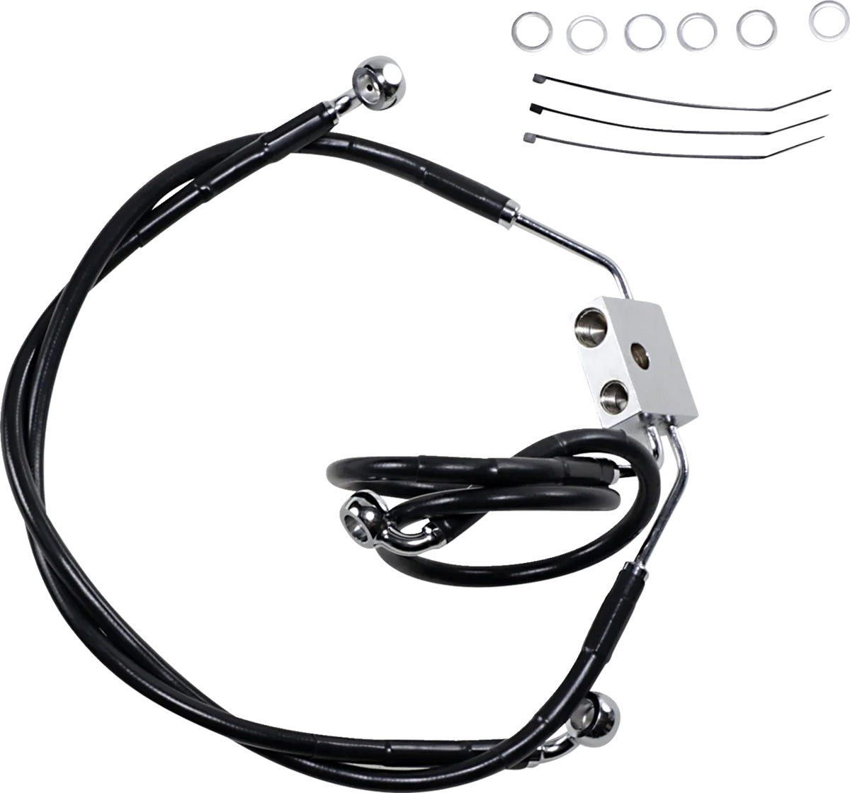 Extended Length Black Vinyl Brake Line Kit