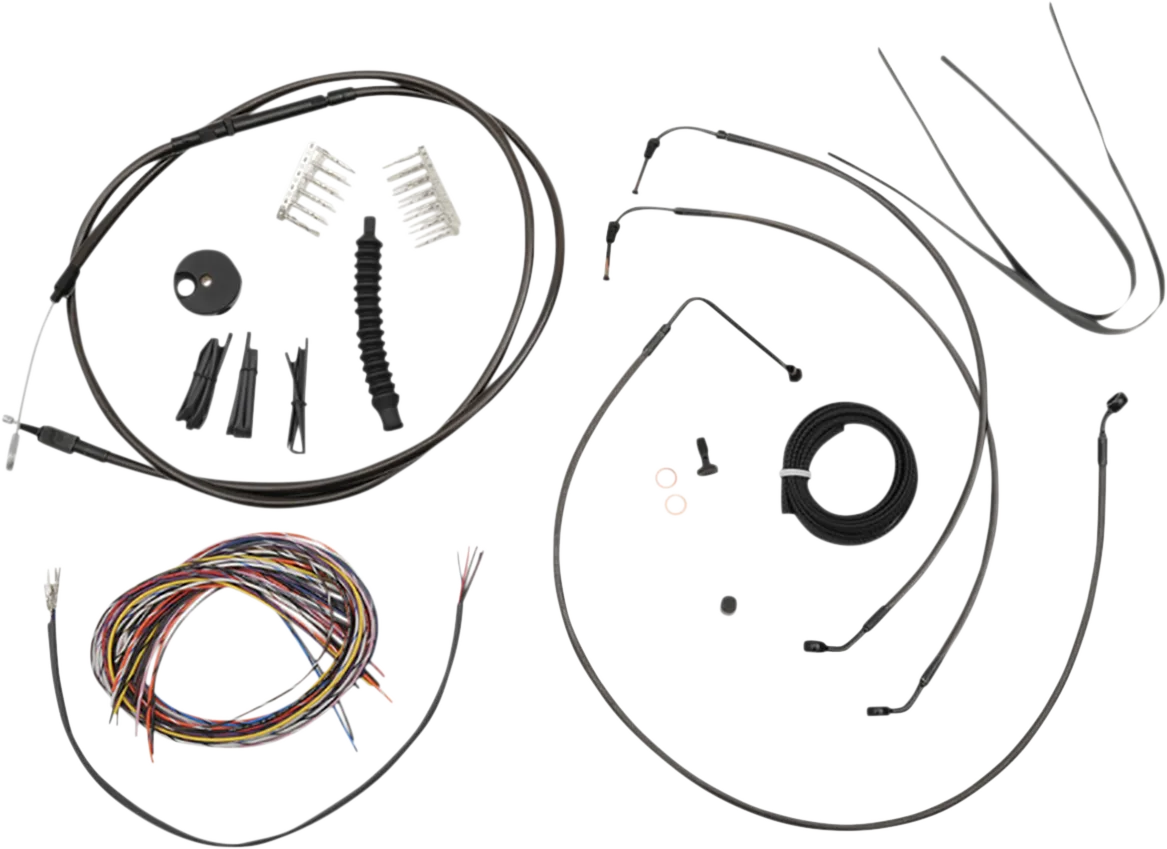 Complete Midnight Braided Handlebar Cable/Brake Line Kit — Standard