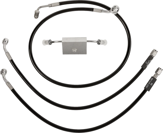 Black Braided Brake Line Kit