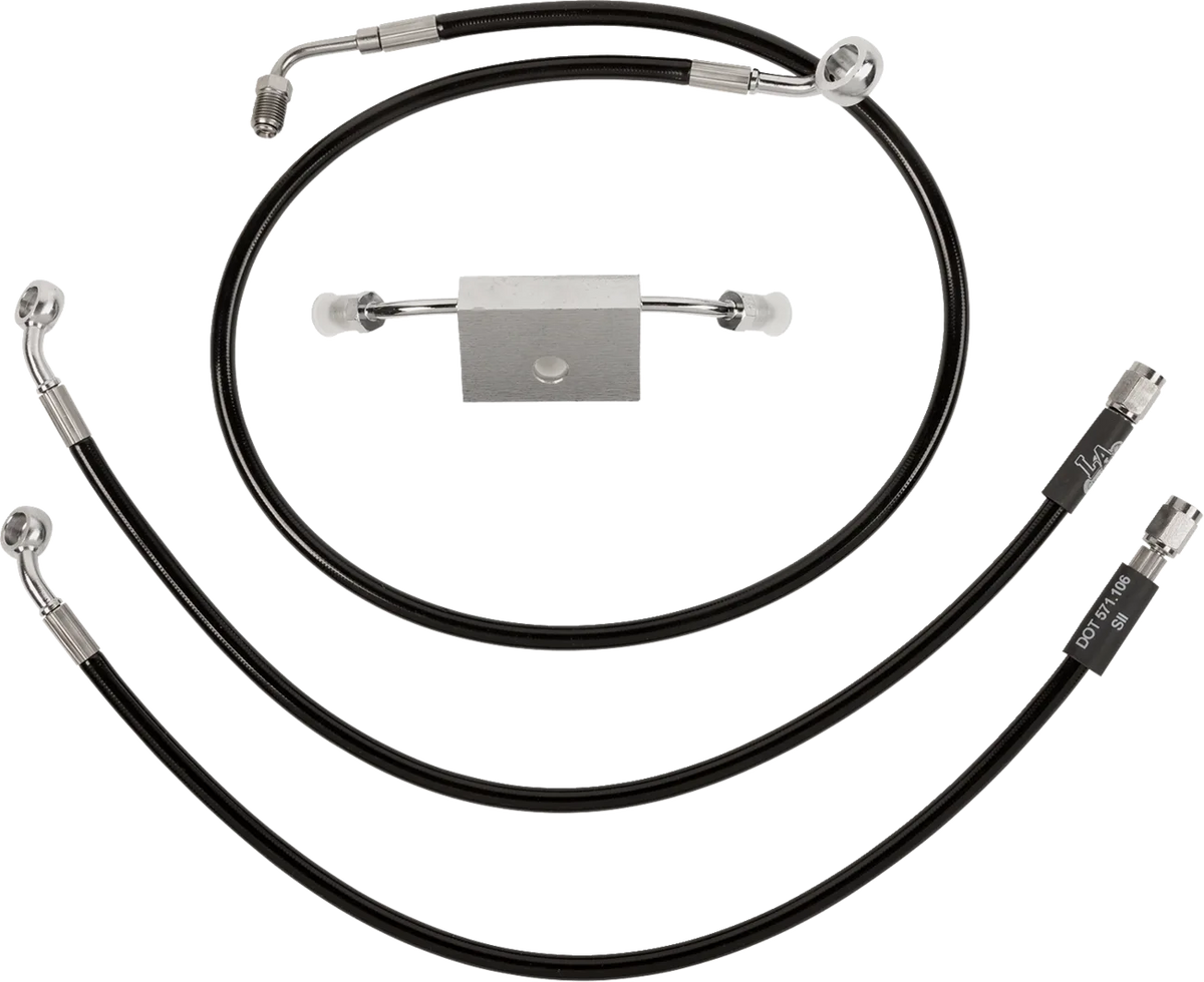 Black Braided Brake Line Kit