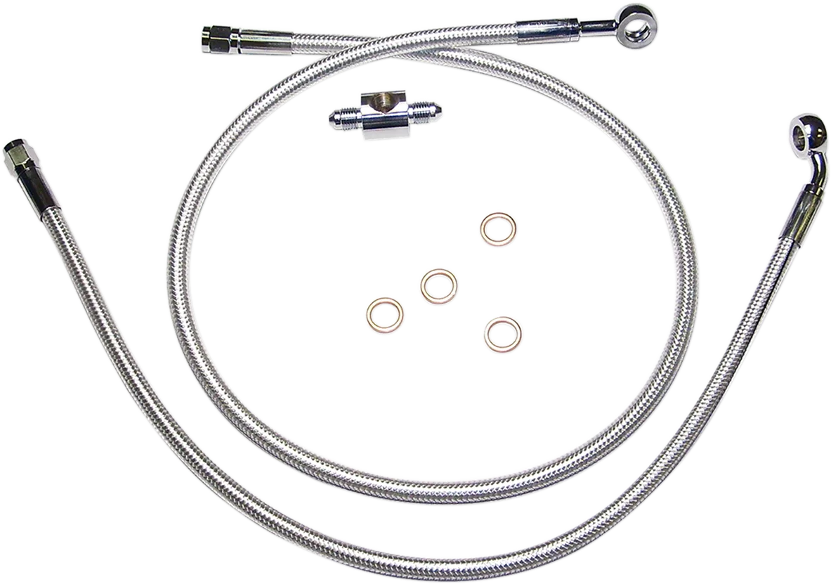 Braided Rear Brake Line Kit