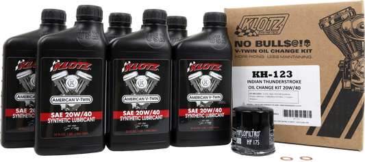Indian® Motorcycle Thunderstoke Engine 15W-6 Synthetic Oil Change Kit