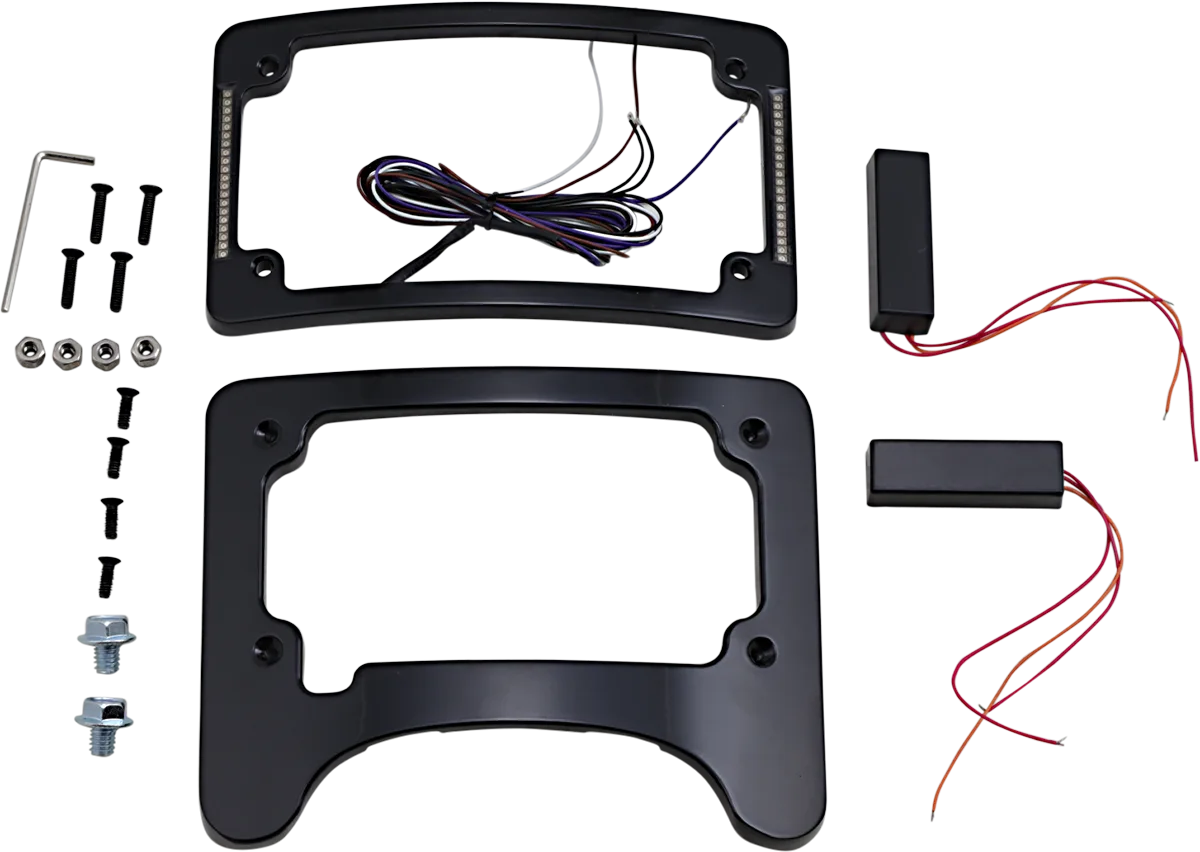 Turn Signal Eliminator with Tri Radius Illuminated Plate Frame
