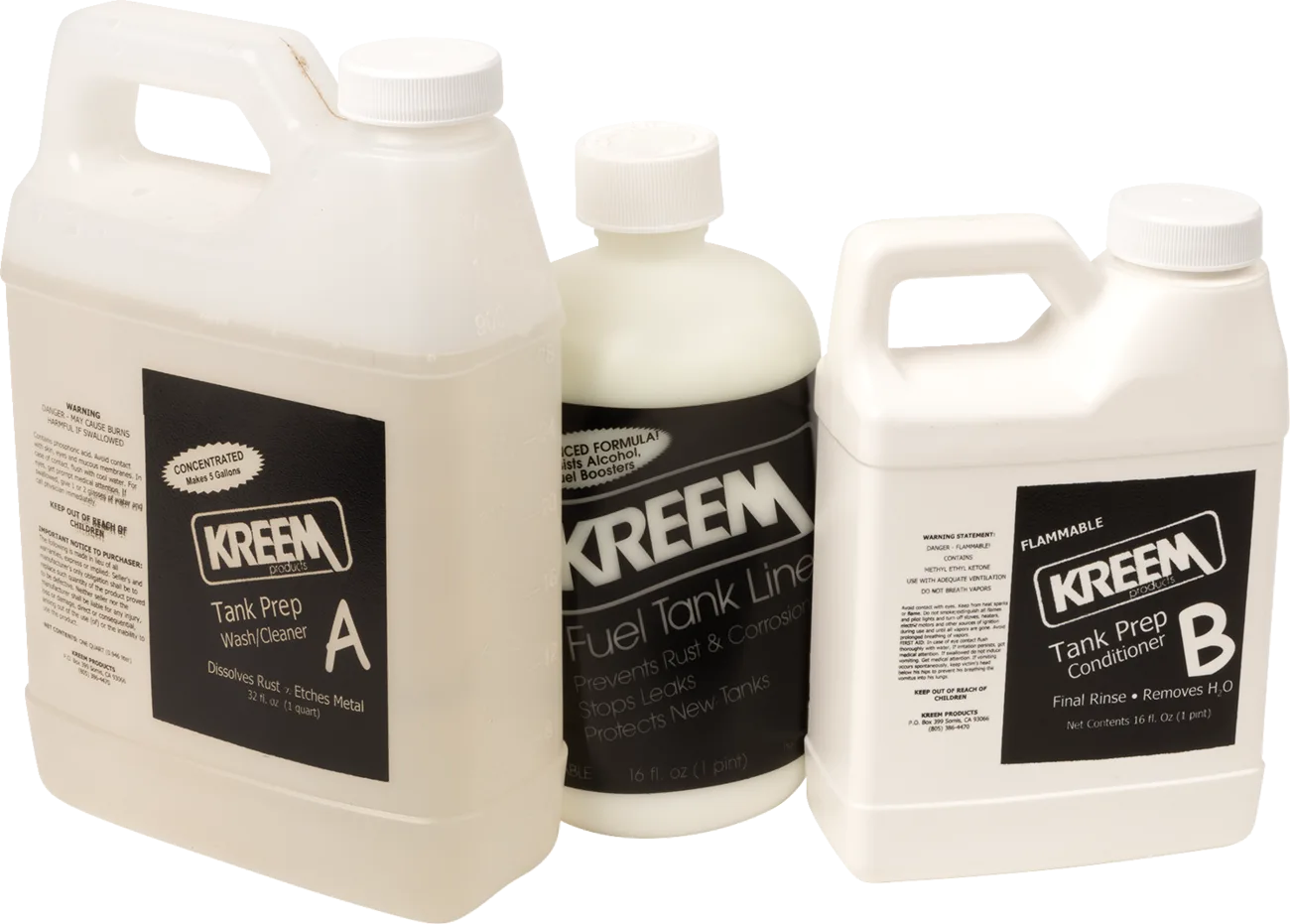 Fuel Tank Liner and Tank Prep Combo Packs