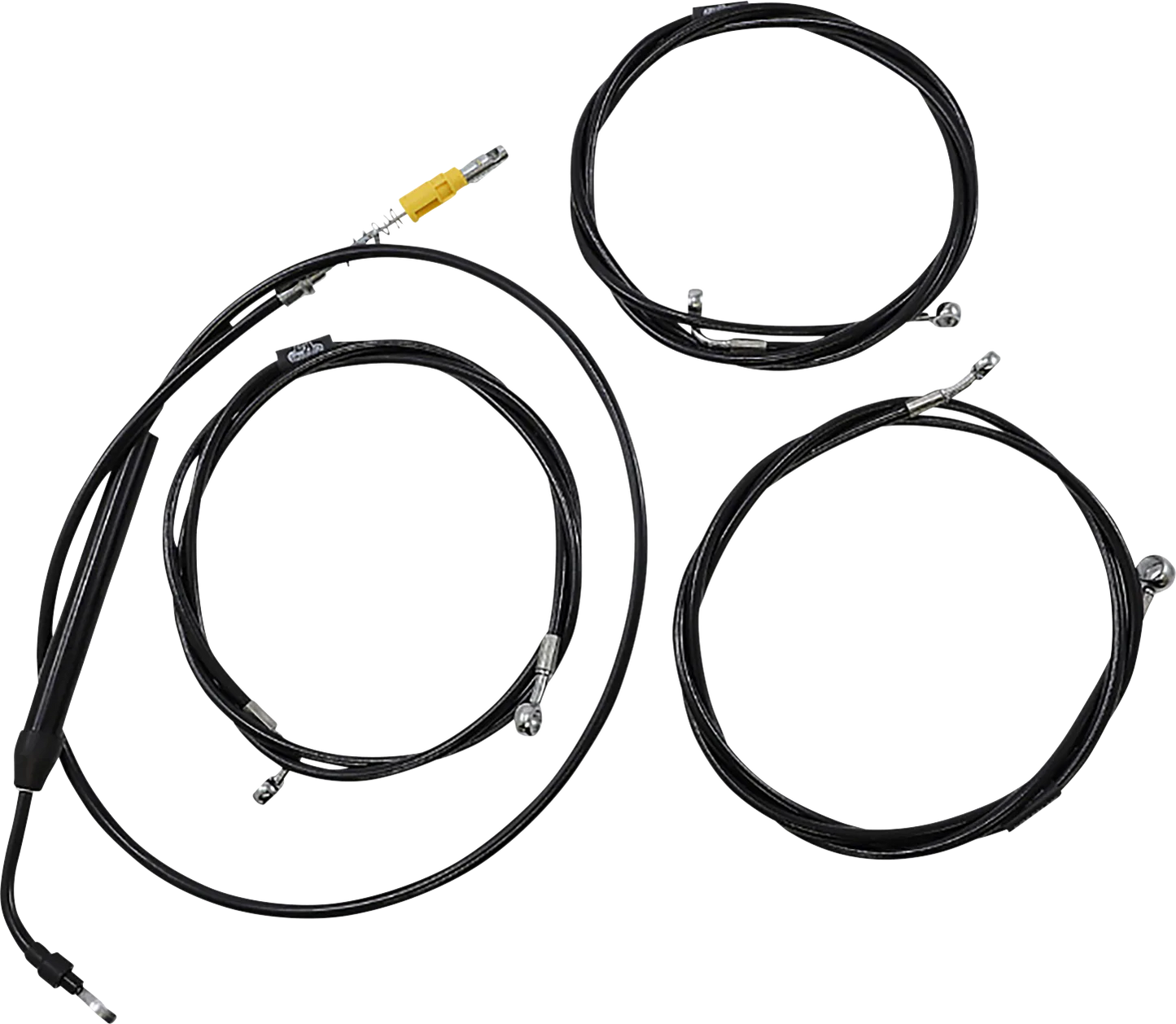Standard Midnight Braided Handlebar Cable/Brake Line Kit — Ape Hanger