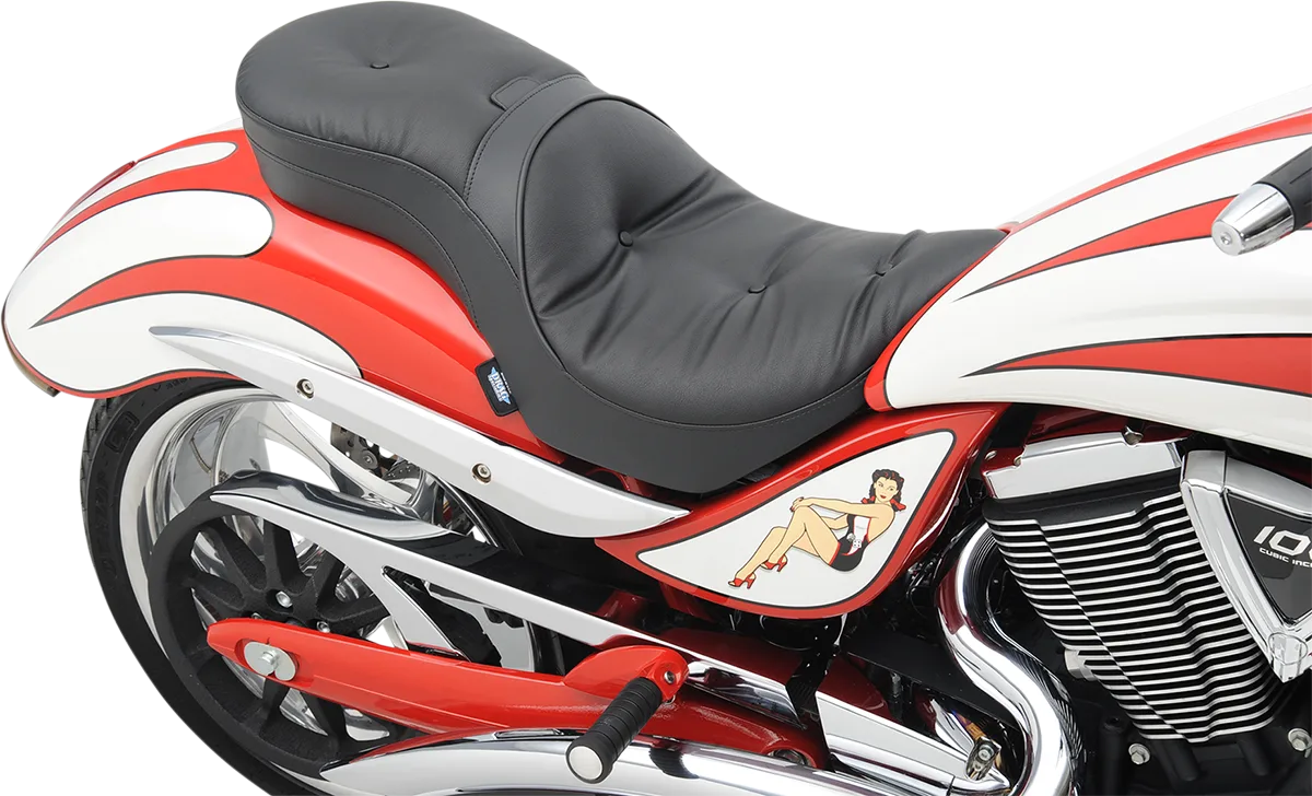 Ez Glide II™ Backrest Compatible Low-Profile Leather Touring Seat