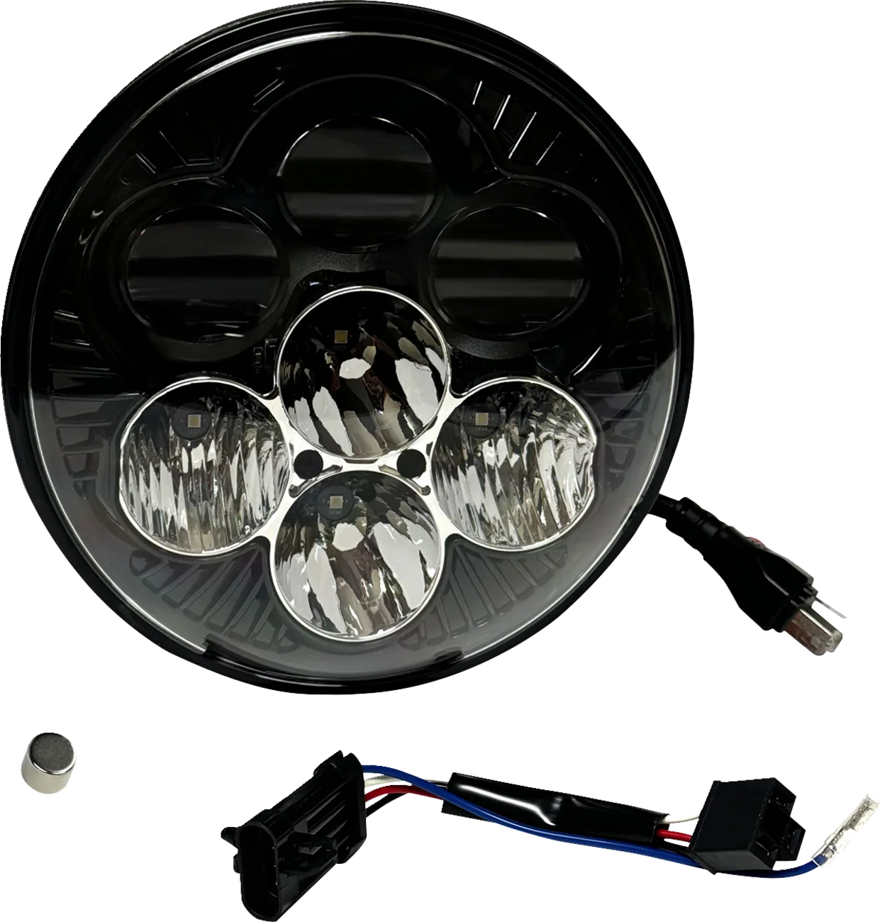 Shark Demon® 7” Round LED Headlight with Color Changing Backlight